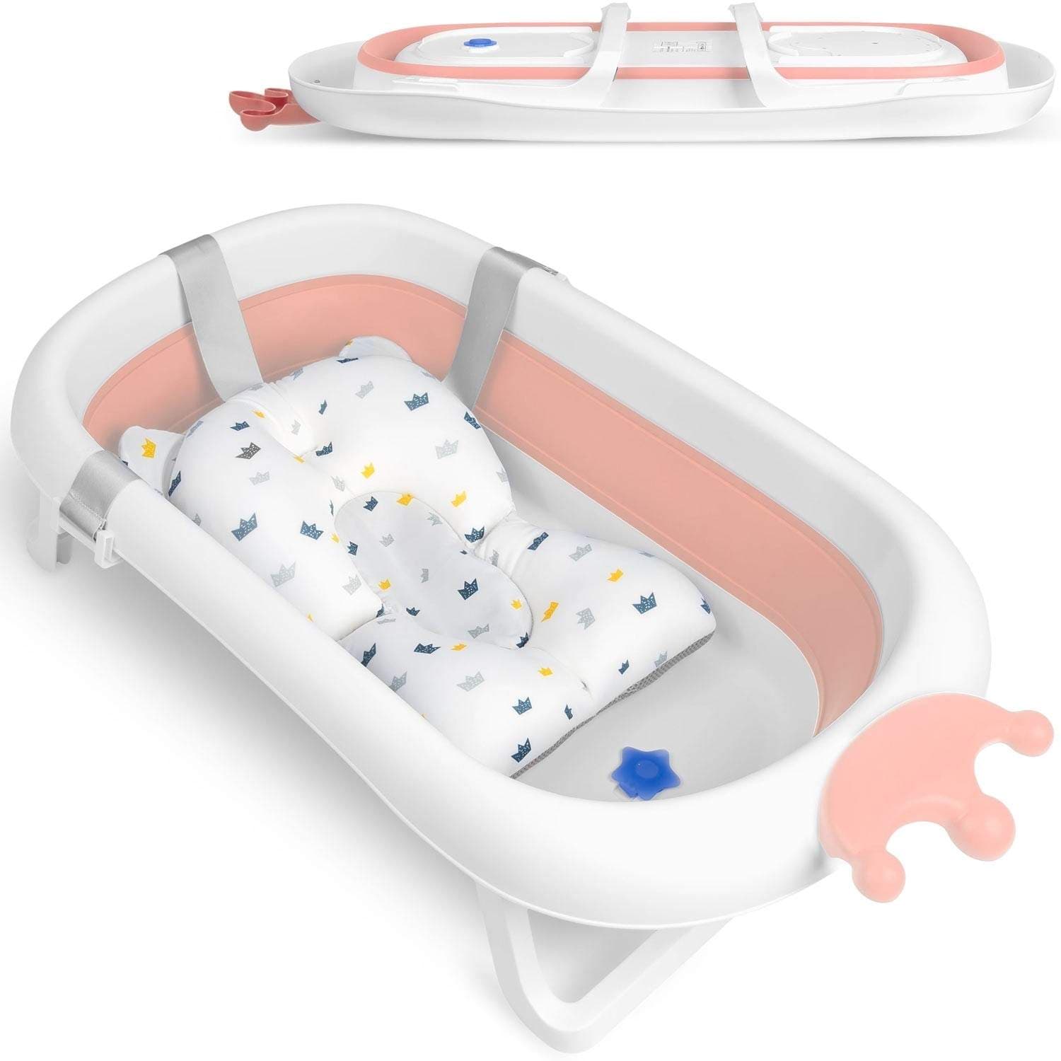Babybadekar med pude RK-280 hvid/pink view 2