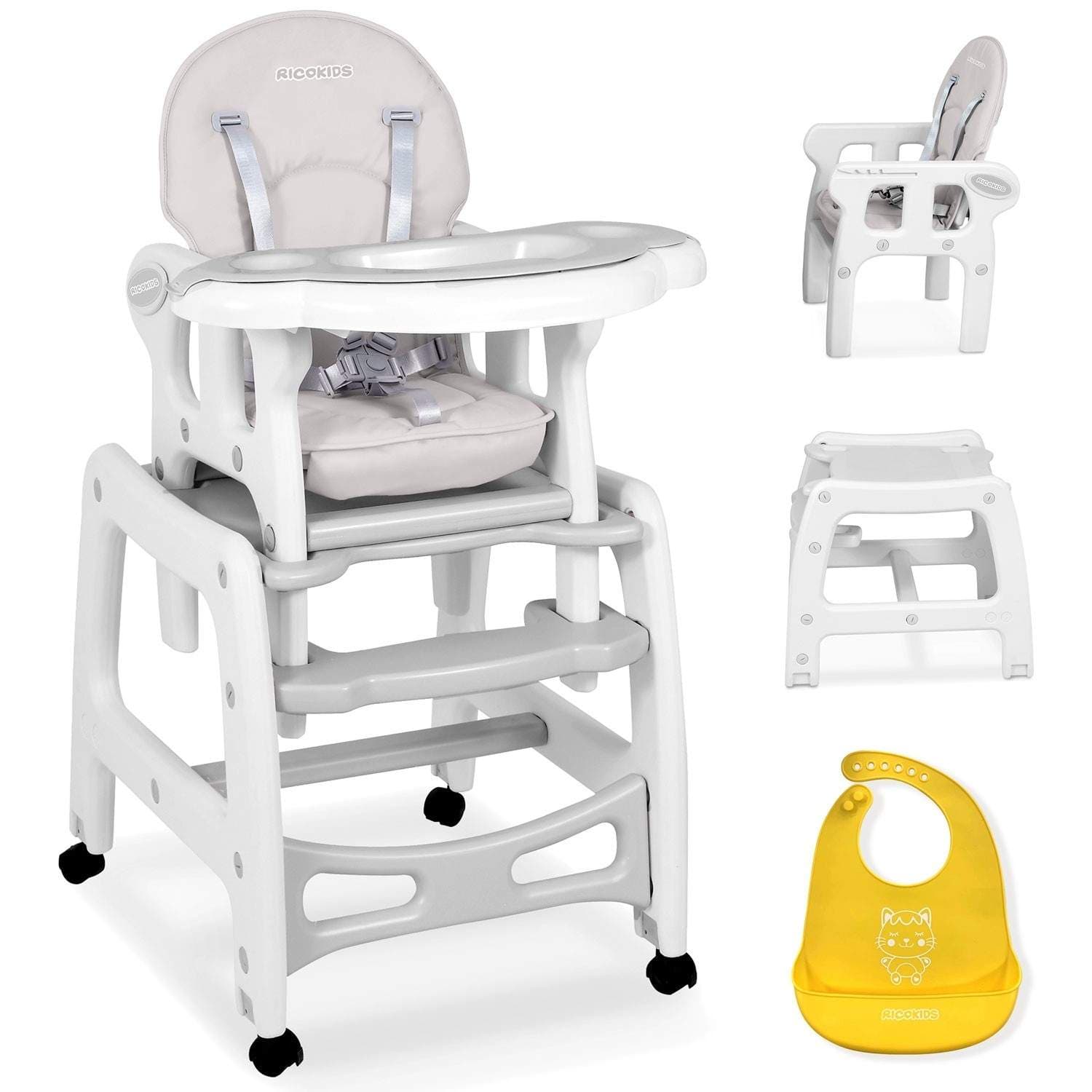 Multifunktionel 5-i-1 spisestuestol Sinco Grey