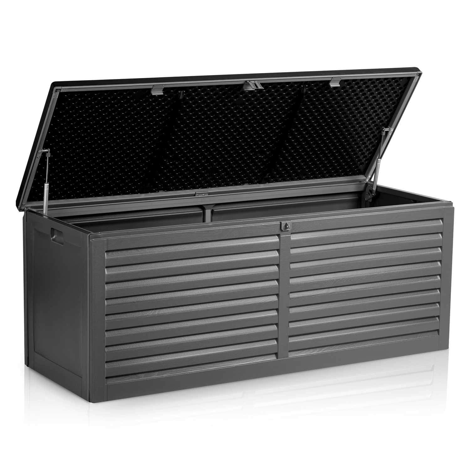 Havekasse 143 x 57 x 53,5 cm, 390 liter, sortgrå view 2