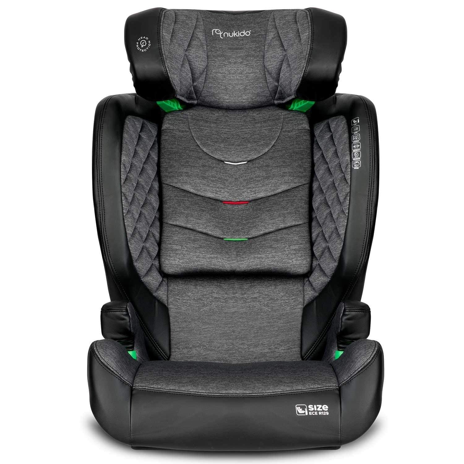 Autostol Nukido Louis sort-grå 15-36 kg ISOFIX view 2