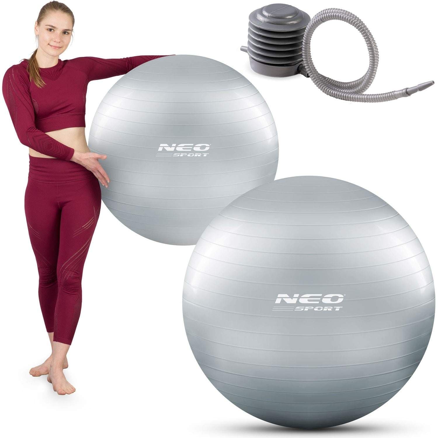 Træningsbold 75 cm NS-952 Sølv