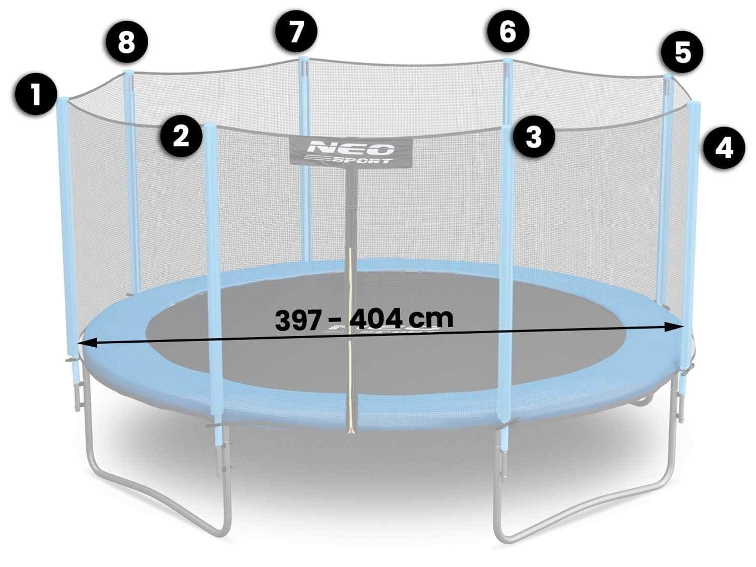 Ydre beskyttelsesnet til trampolin 404 cm (13FT) Neo-Sport view 2