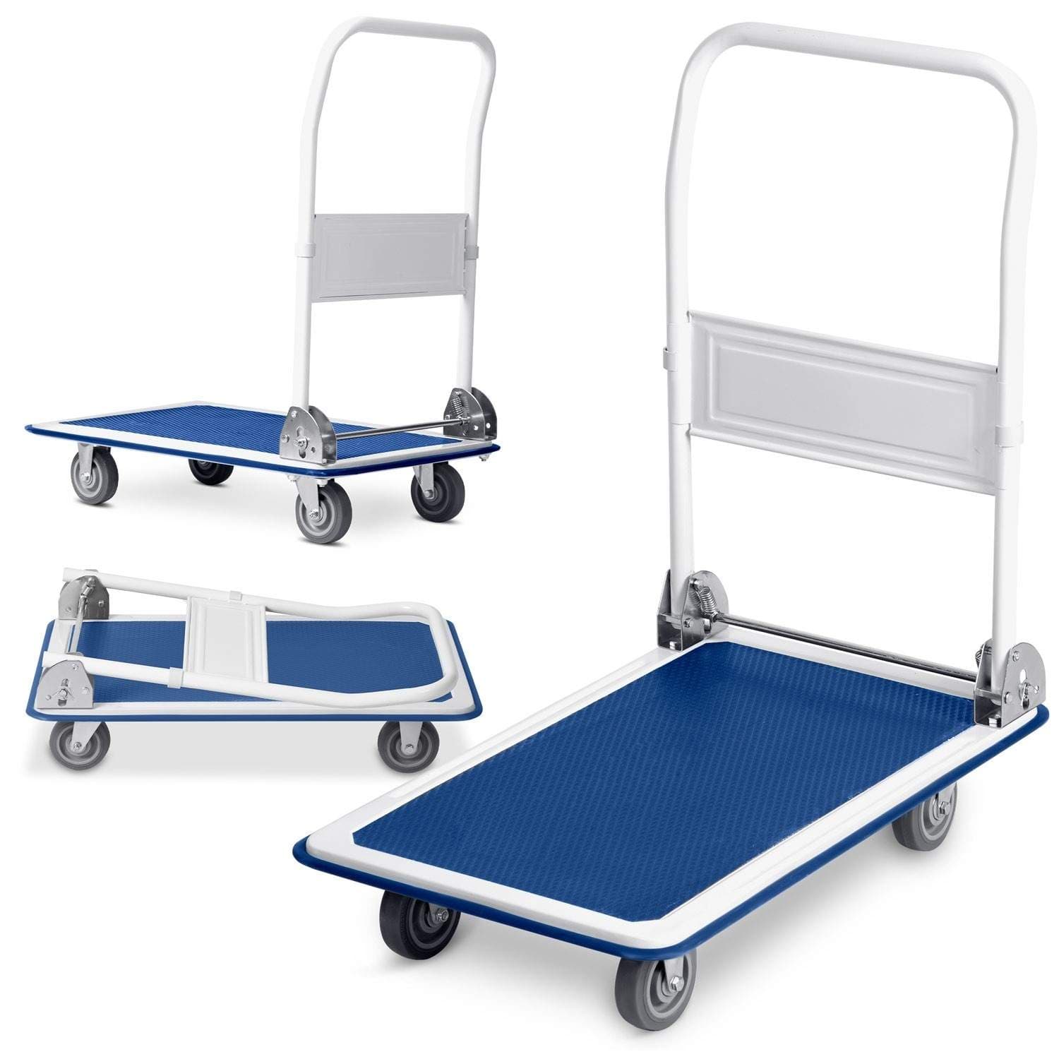 Håndtrukket transportvogn HM-505 hvid-blå