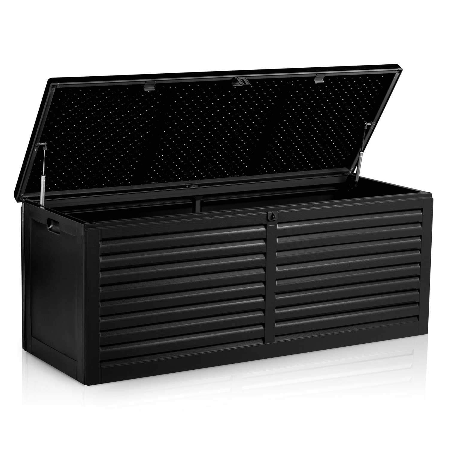 Havekasse 143,5 x 57 x 53,5 cm 390 liter sort view 2