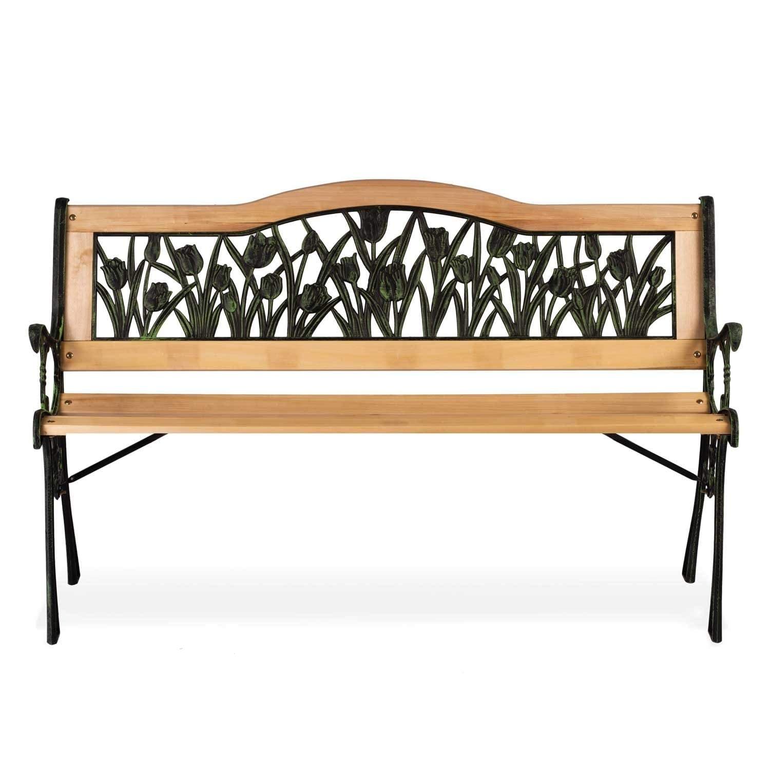 Parkbænk med ryglæn 123,5 x 74 x 48 cm Gardi Tulip Sofotel view 2