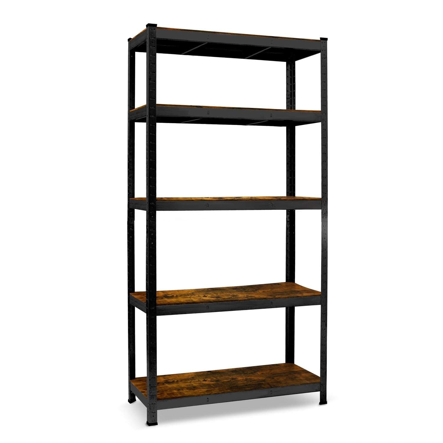 Metallagerhylde 180 x 90 x 40 cm Humberg HR-852 sort view 2