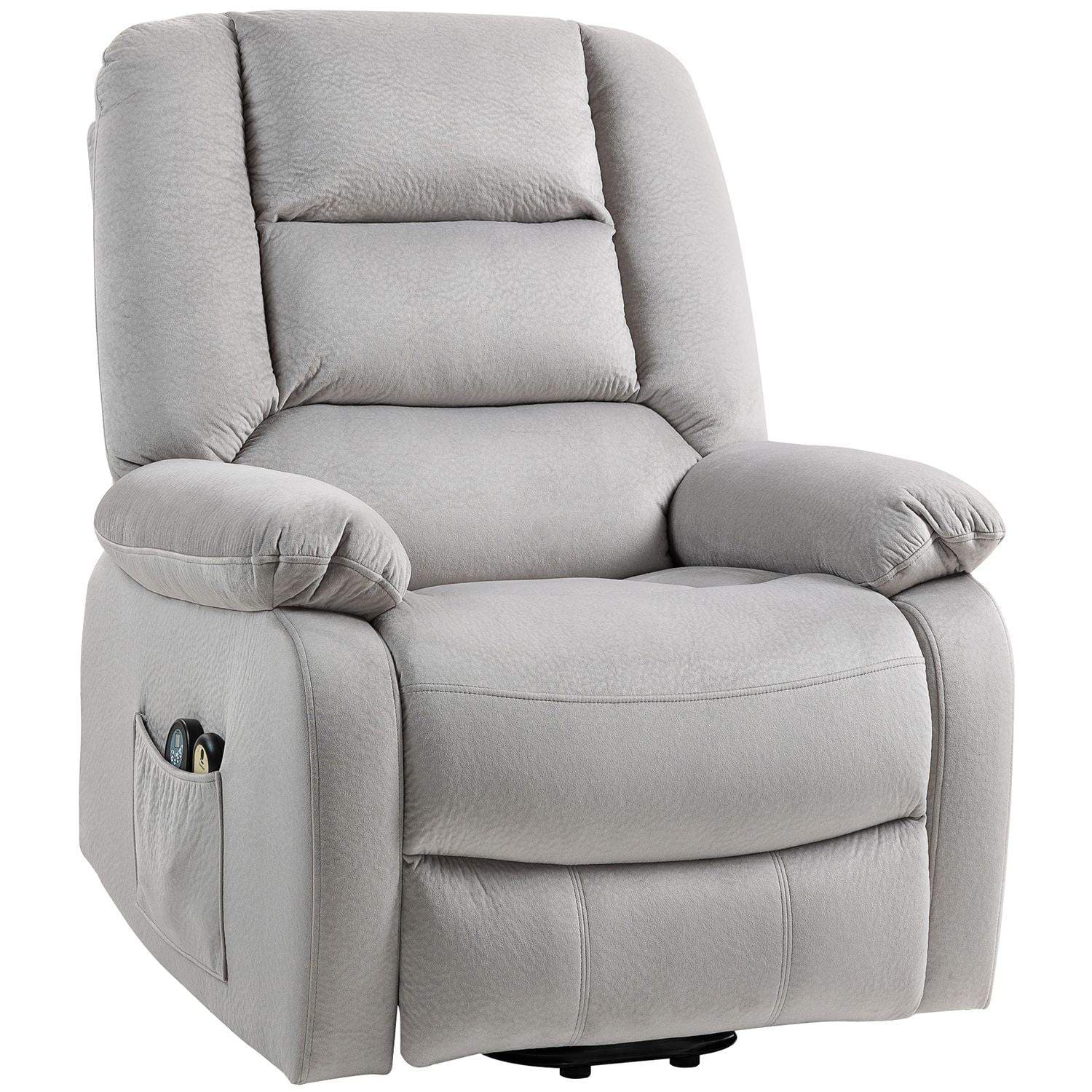 Riser stol med massagefunktion, 90x93x110cm, lysegrå