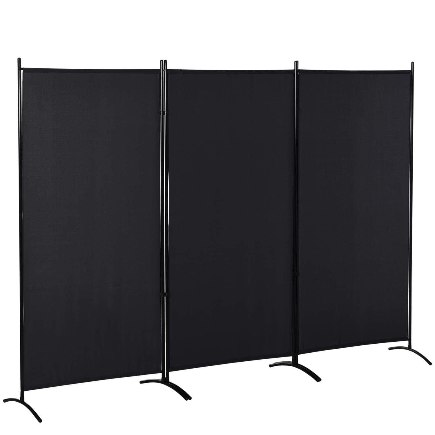 3-panels sort rumdeler – metalramme, privatskærm