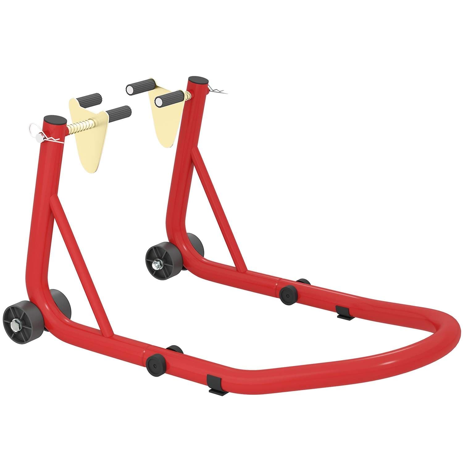 Motorcykelstativsæt – for/bag, 544 kg kapacitet, stål
