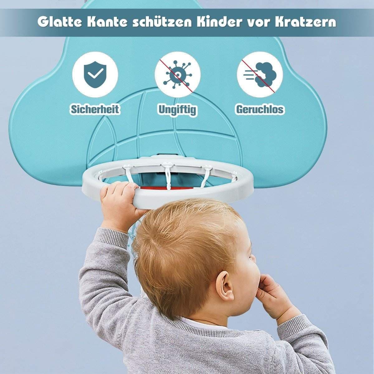3-i-1 børnesportssæt – justerbar basketball, fodbold, golf view 2