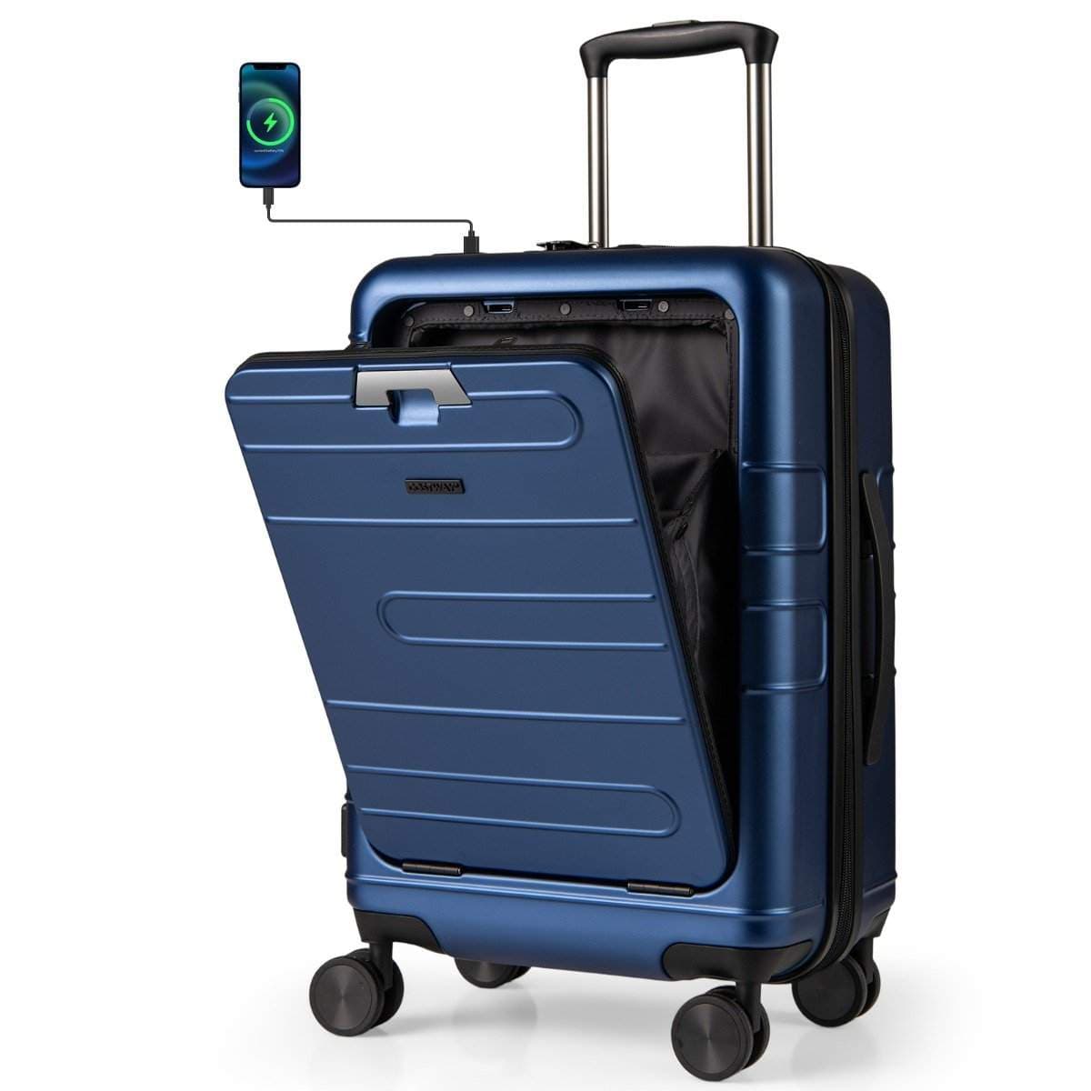 Udvidelig 20"" PC Hardshell kuffert med USB-port