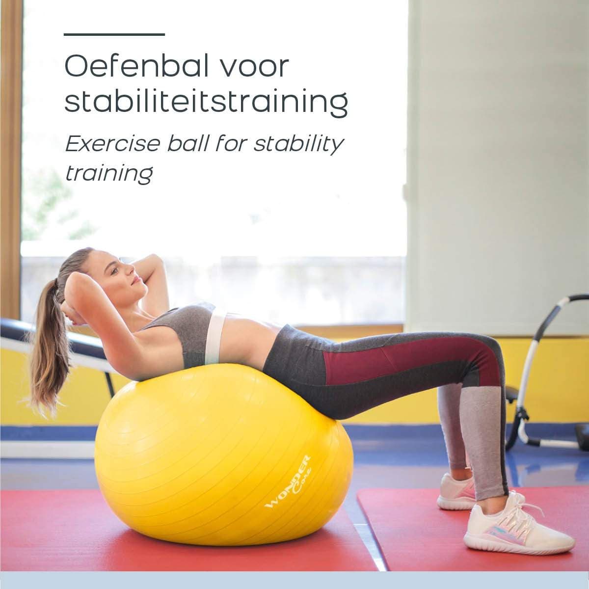 65 cm Anti-Burst Fitnessbold – Gul, Core Stability view 2