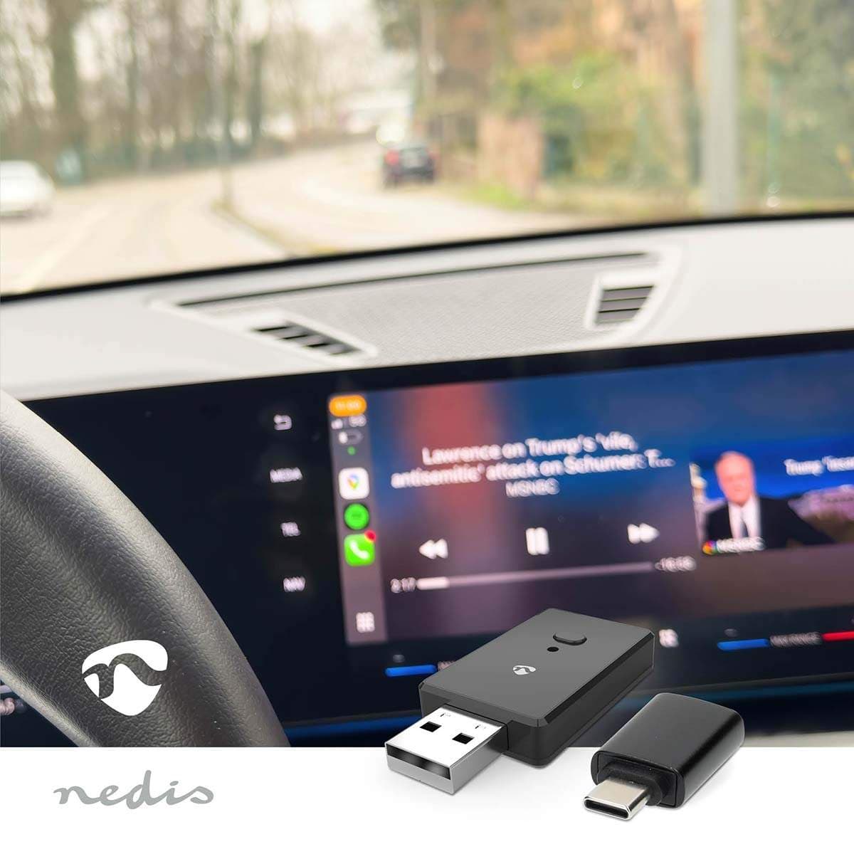 Trådløs bilstereoadapter, Android Auto og Carplay view 2