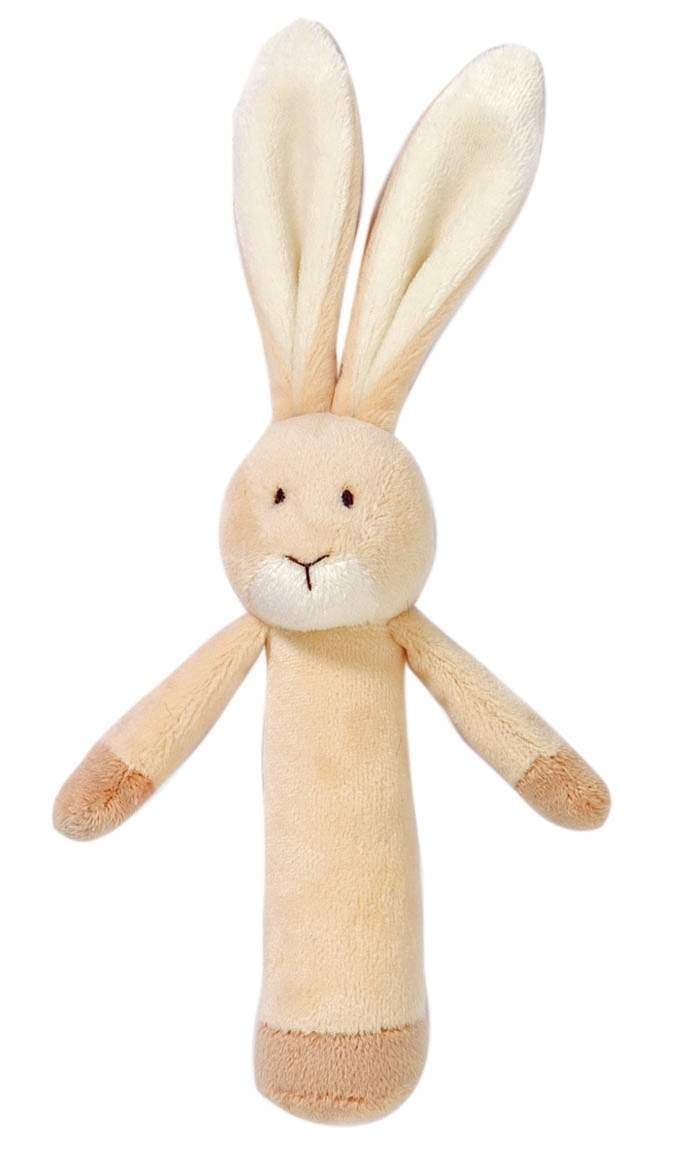 Babys første bløde kaninrangle, let greb, 15 cm