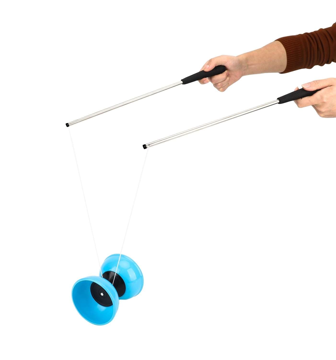 Diabolo-sæt med metalpinde til fantastiske tricks