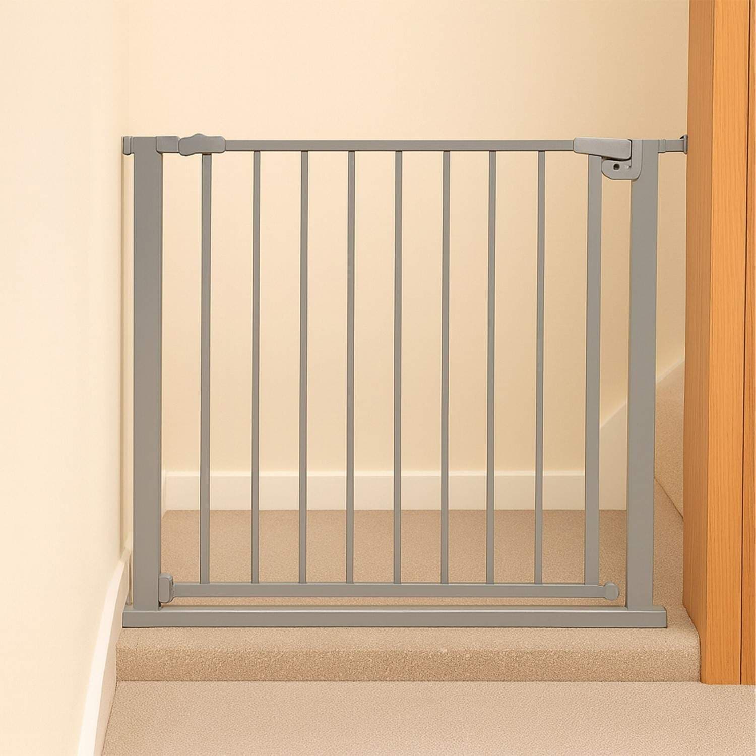 Udtrækkelig sikkerhedsgitter – 75–100 cm, montering uden boring view 2
