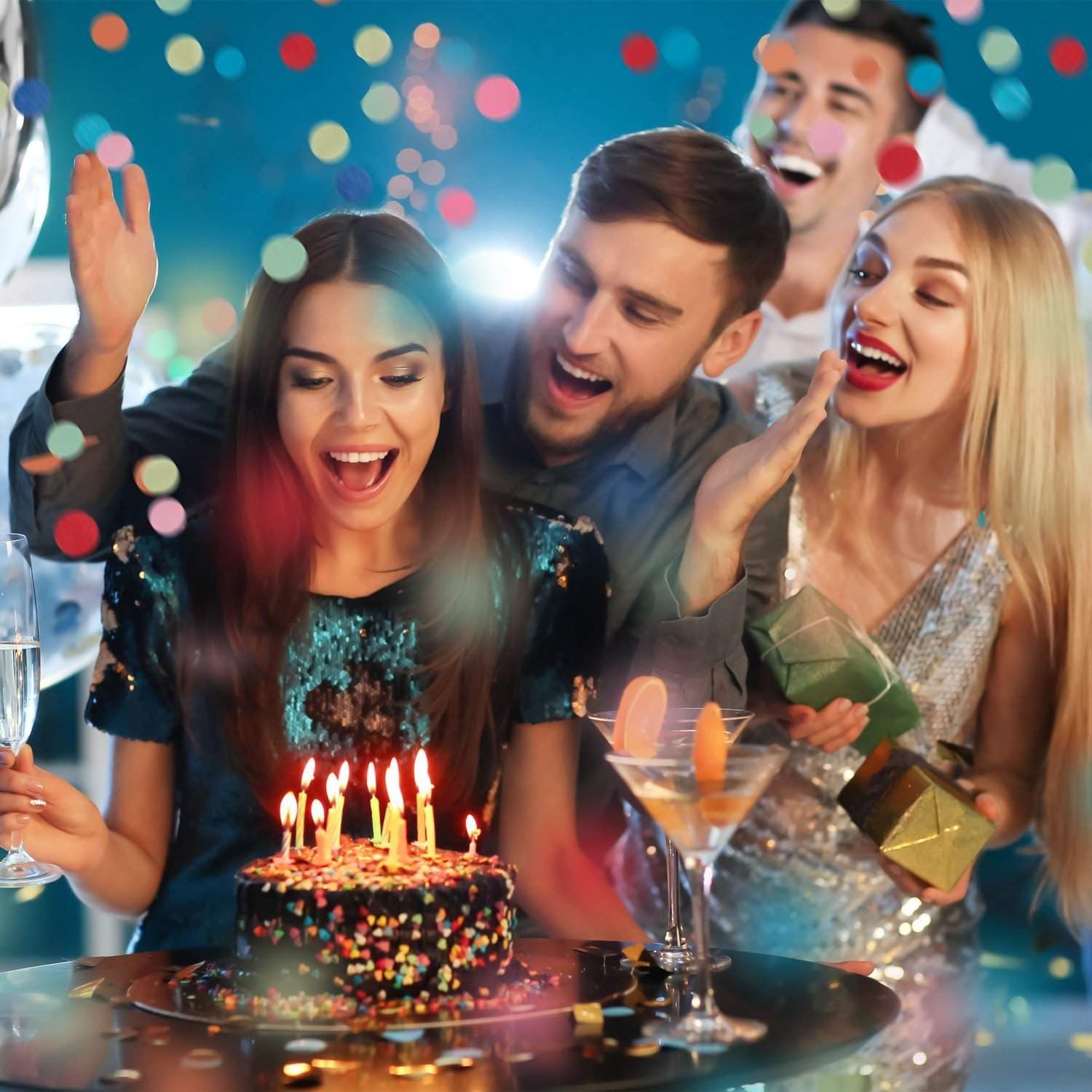 Party Poppers 12-pak – Farverig 40 cm Konfetti view 2