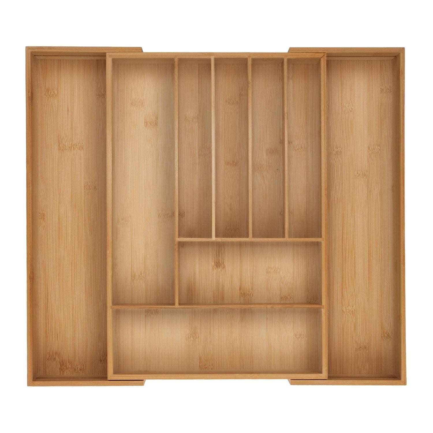 Bambus bestikbakke – Justerbar, multi-rums arrangør