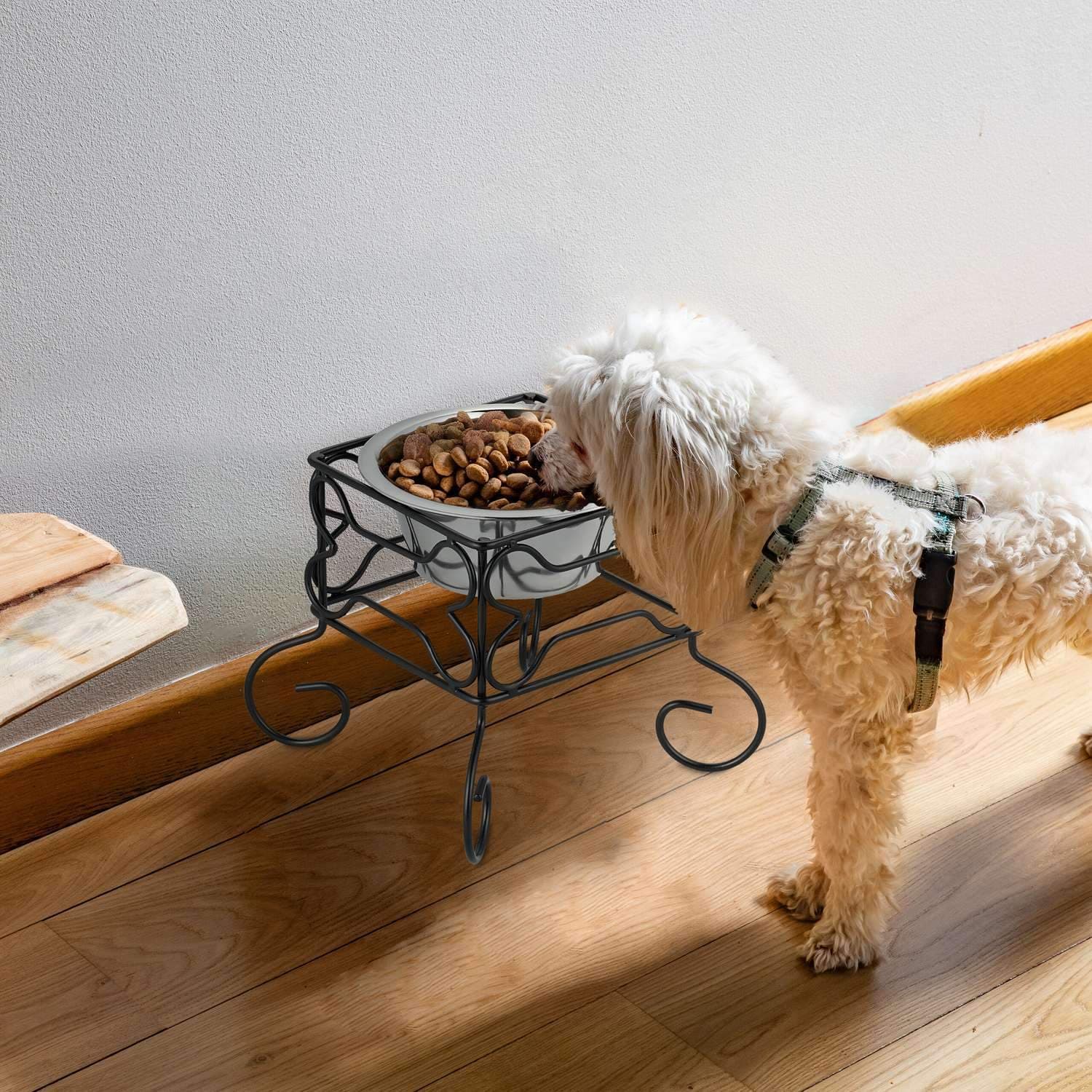 Hævet hundeskålstativ – 700 ml, halsvenligt design view 2