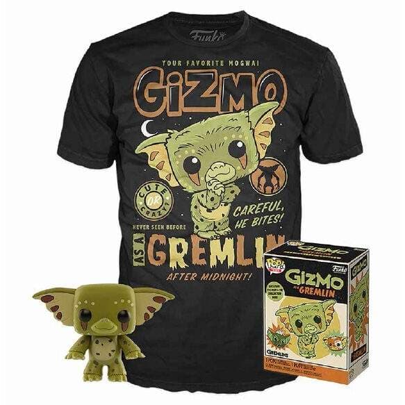 Popfigur og t-shirtsæt, eksklusivt Gizmo-design, samleobjekt