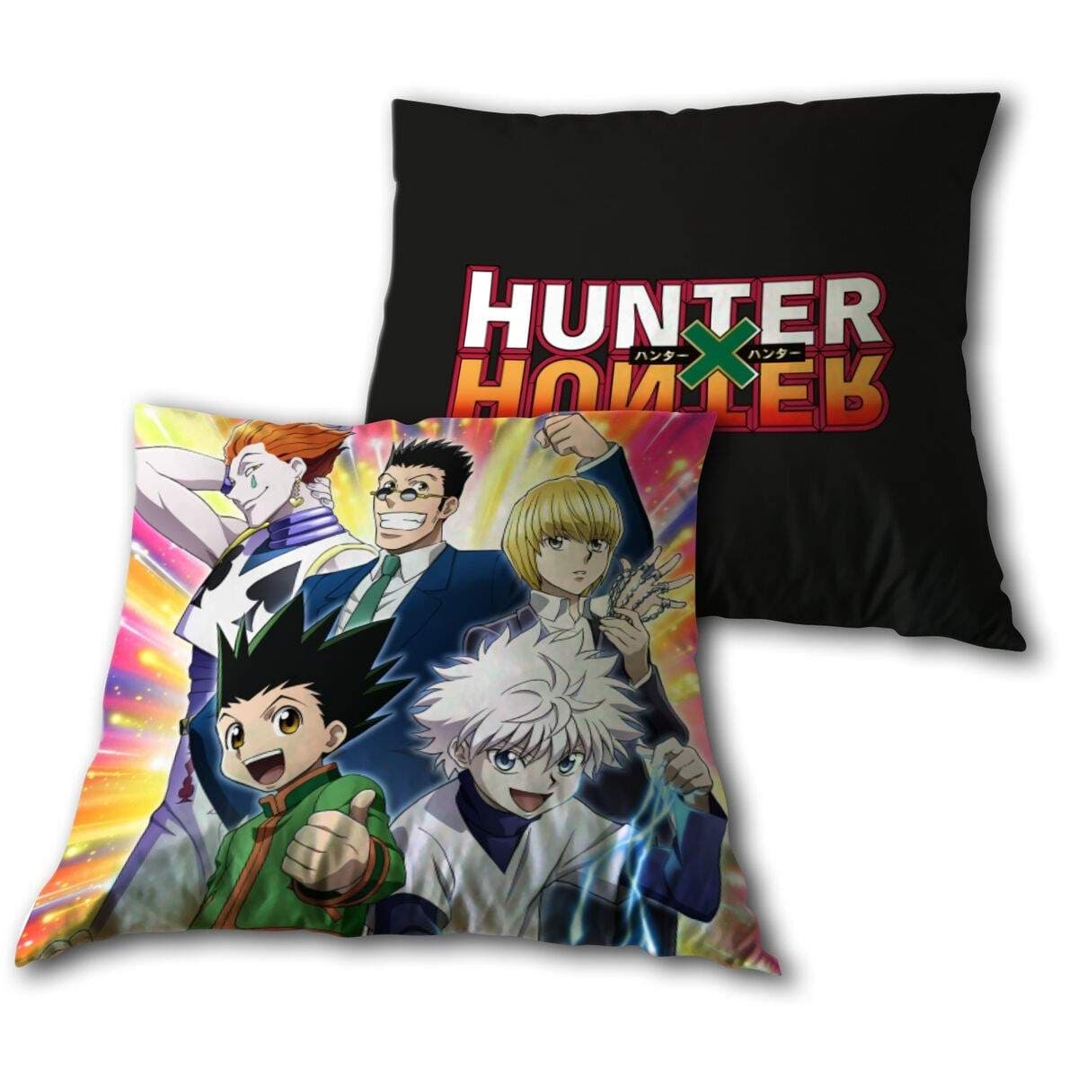 Hunter x Hunter-pude, blødt stof, 18x18 tommer