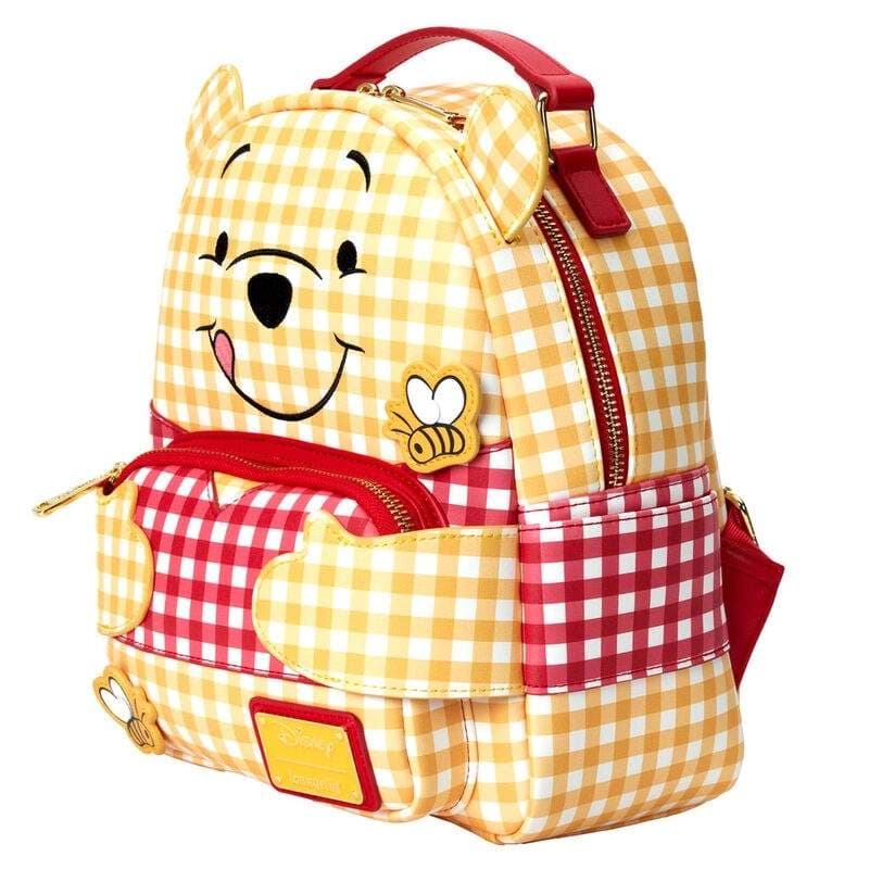 Winnie the Pooh Gingham-rygsæk, 25 cm størrelse, holdbart design view 2