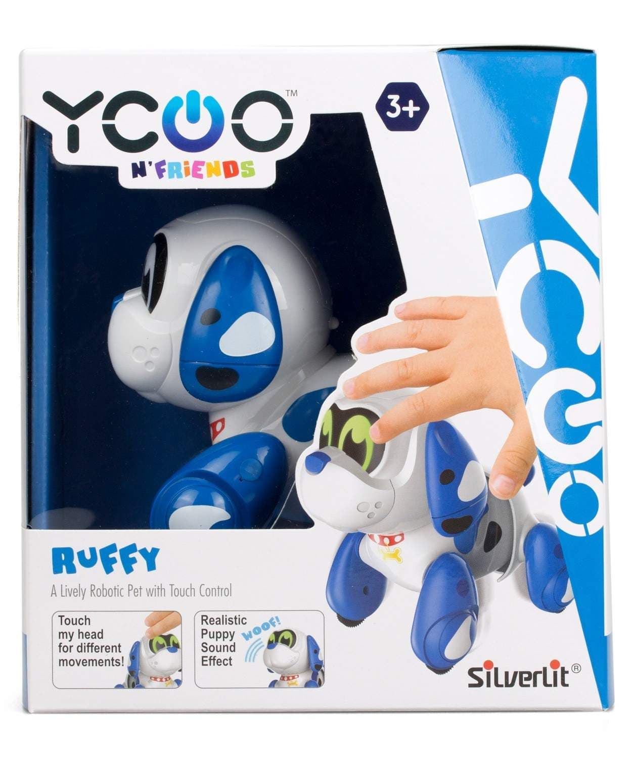 Ruffy robotlegetøj med interaktive funktioner og fjernbetjening