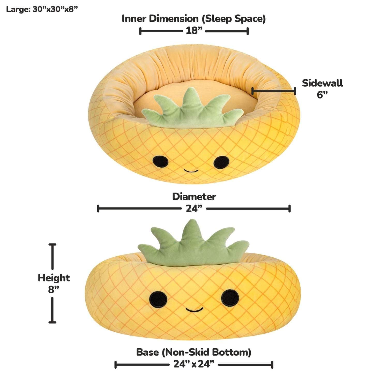 Squishmallows Pet Bed Maui Ananas, 75 Cm view 2