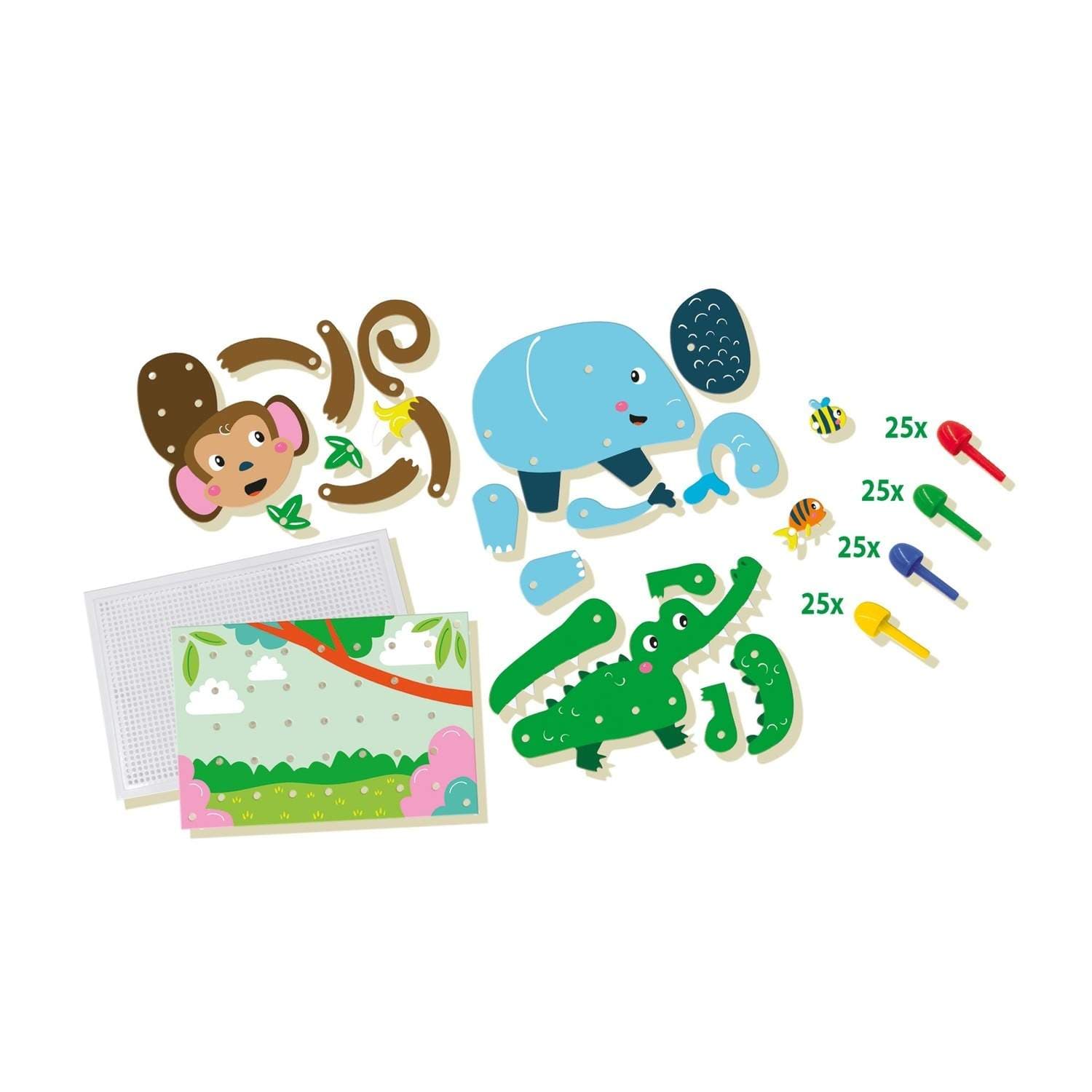 Ses Mosaic Peg Board Dyrepuslespil view 2