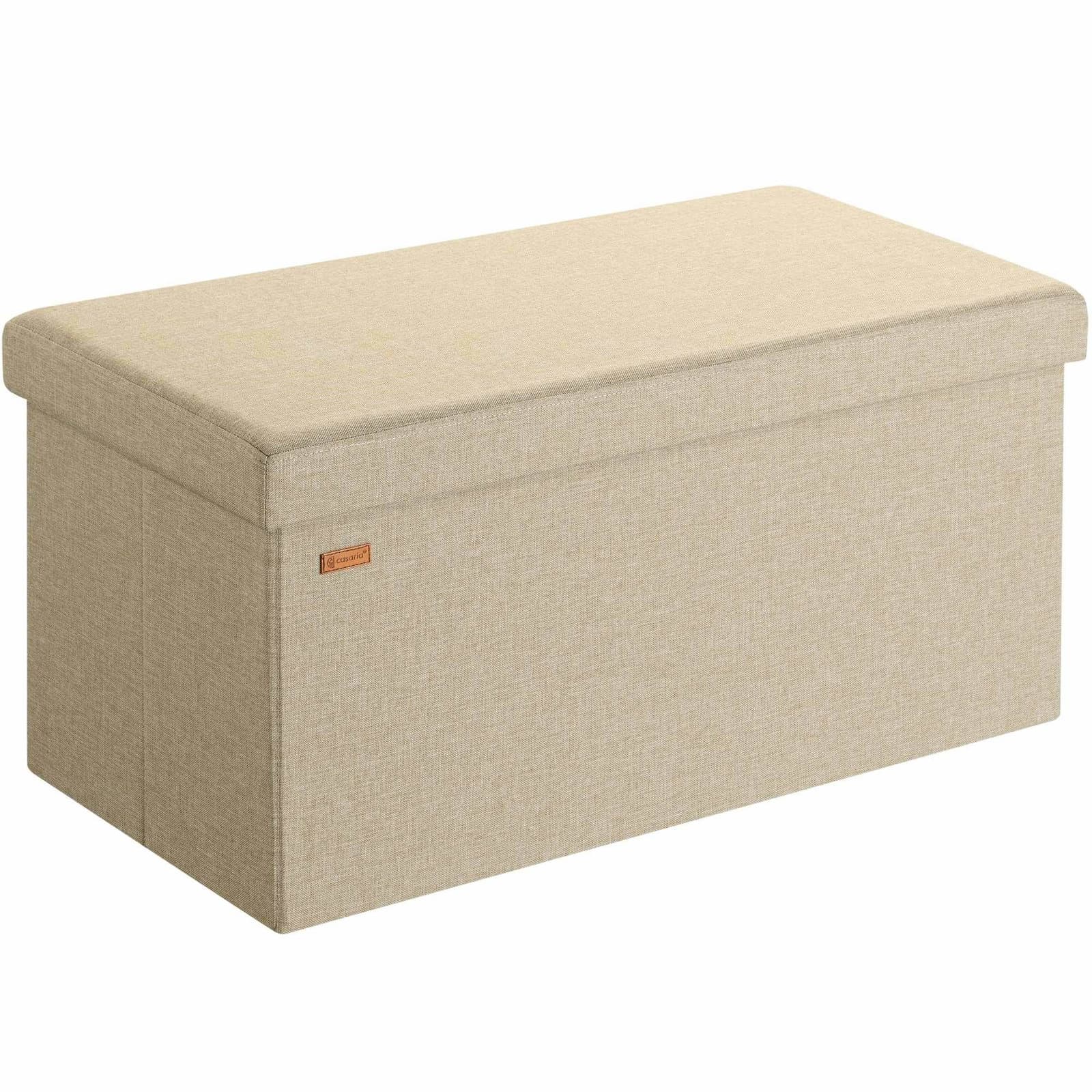 Bænk Beige 76x38x38cm MDF foldbar
