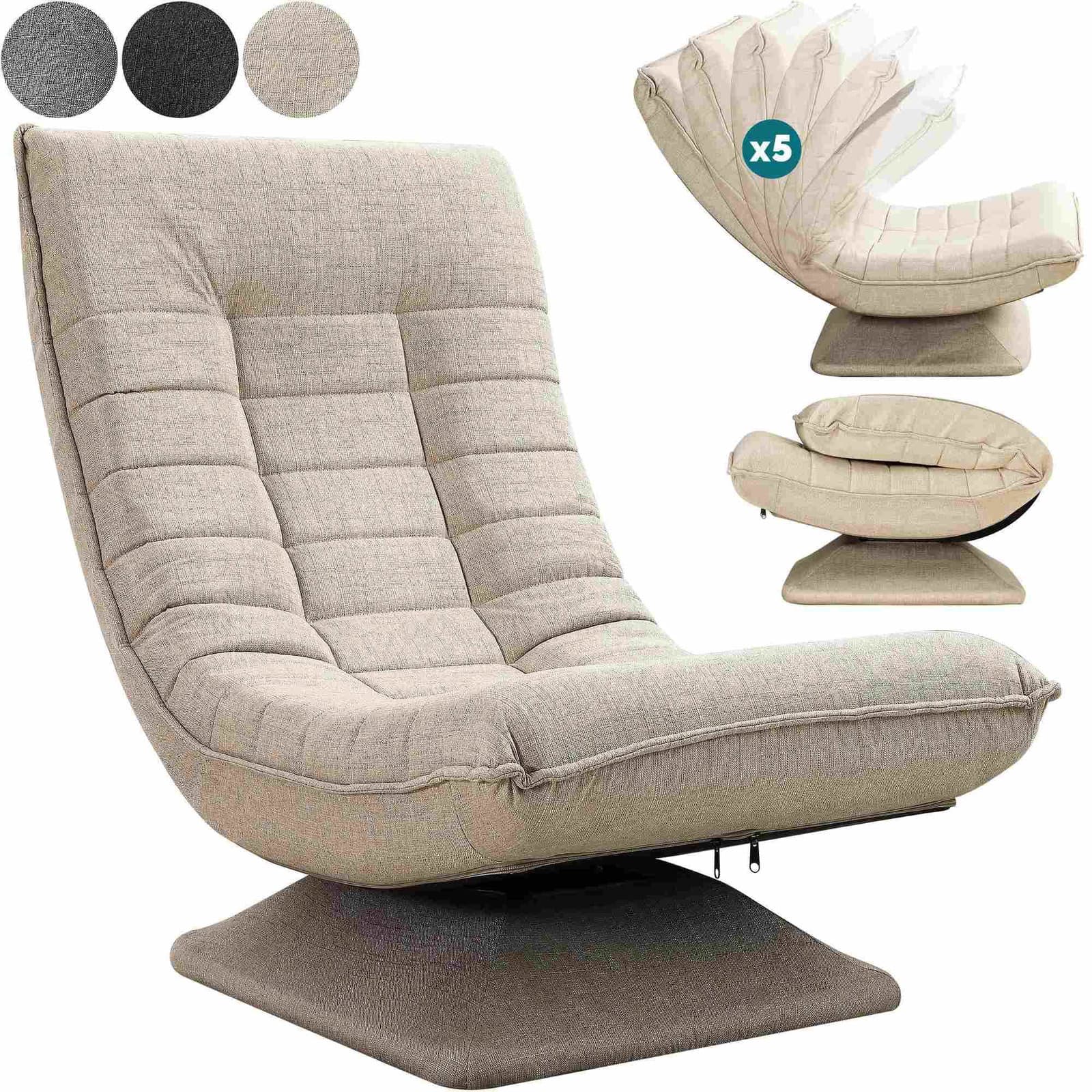 Relax Chair Aberdeen Cremefarvet Stof view 2