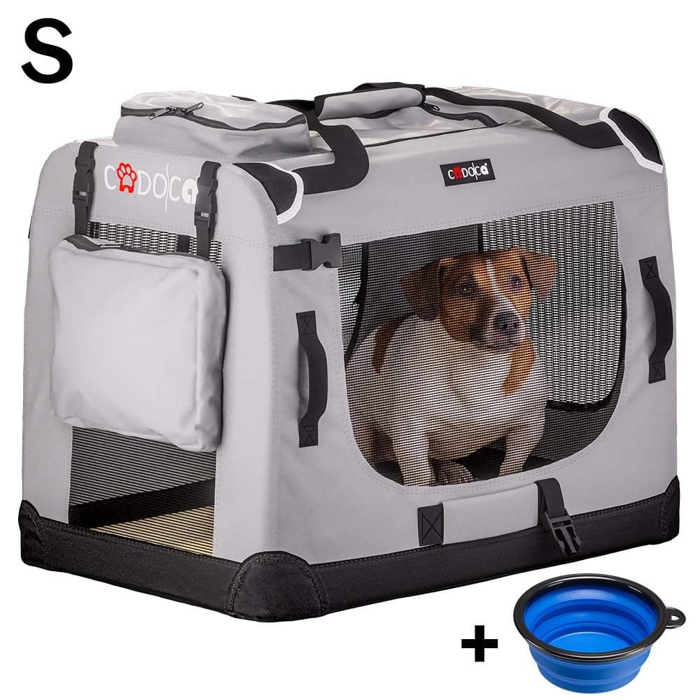 Hundetransportør, foldbar stof, grå, lille 50x34x36cm