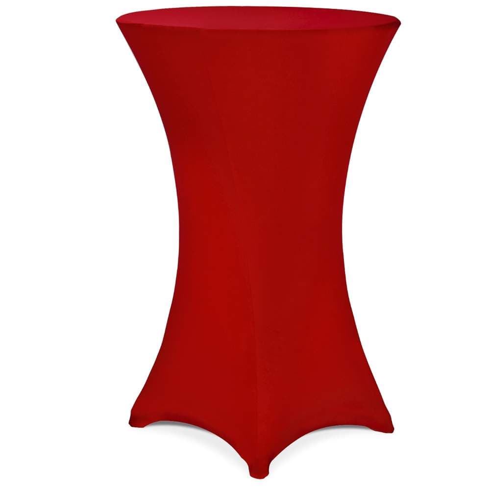 Rødt cocktailborddække, 80 cm, krølfrit