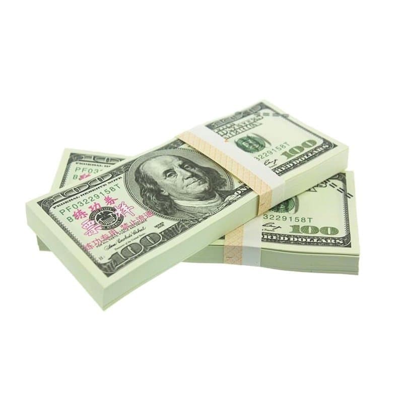 Legetøjspenge - 100 amerikanske dollar (100 sedler)