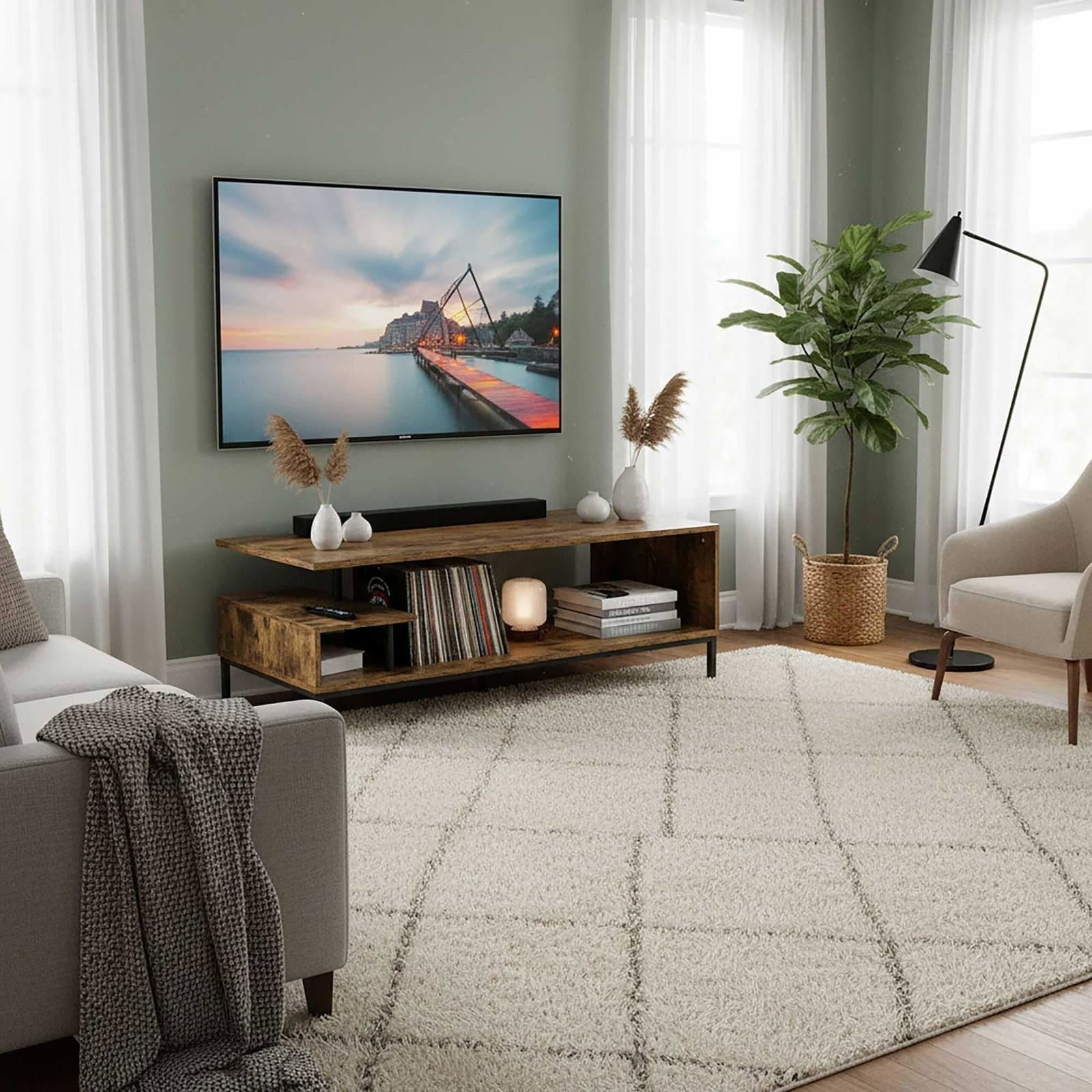 TV-bord med åbne hylder – passer til op til 55" view 2