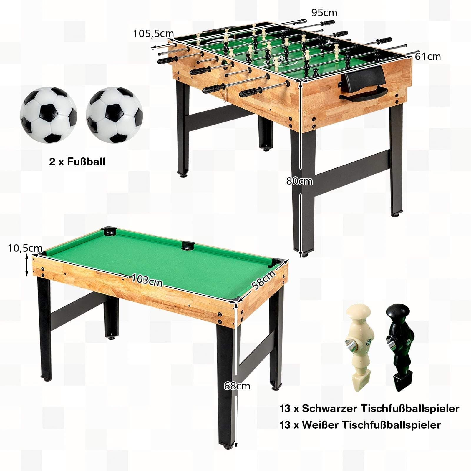 10-i-1 multispilbord – Bordfodbold, billard, mere view 2
