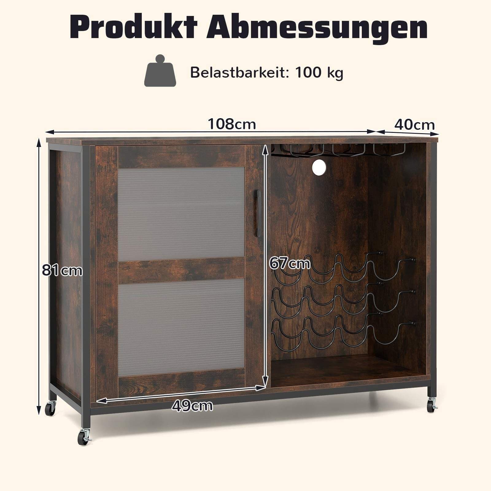 Vinskab med justerbare LED-lys og fjernbetjening view 2
