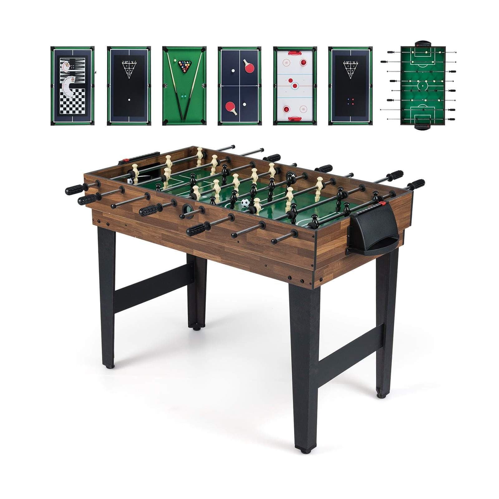 10-i-1 spillebord – Bordfodbold, airhockey, billard