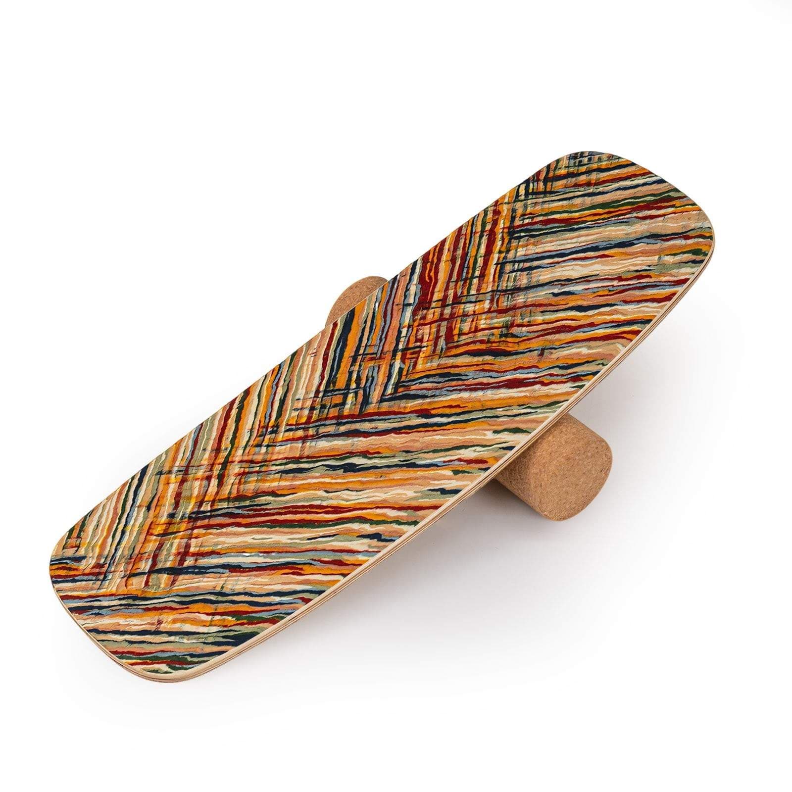 Træbalancebrættræner – 79x28 cm, korkrulle