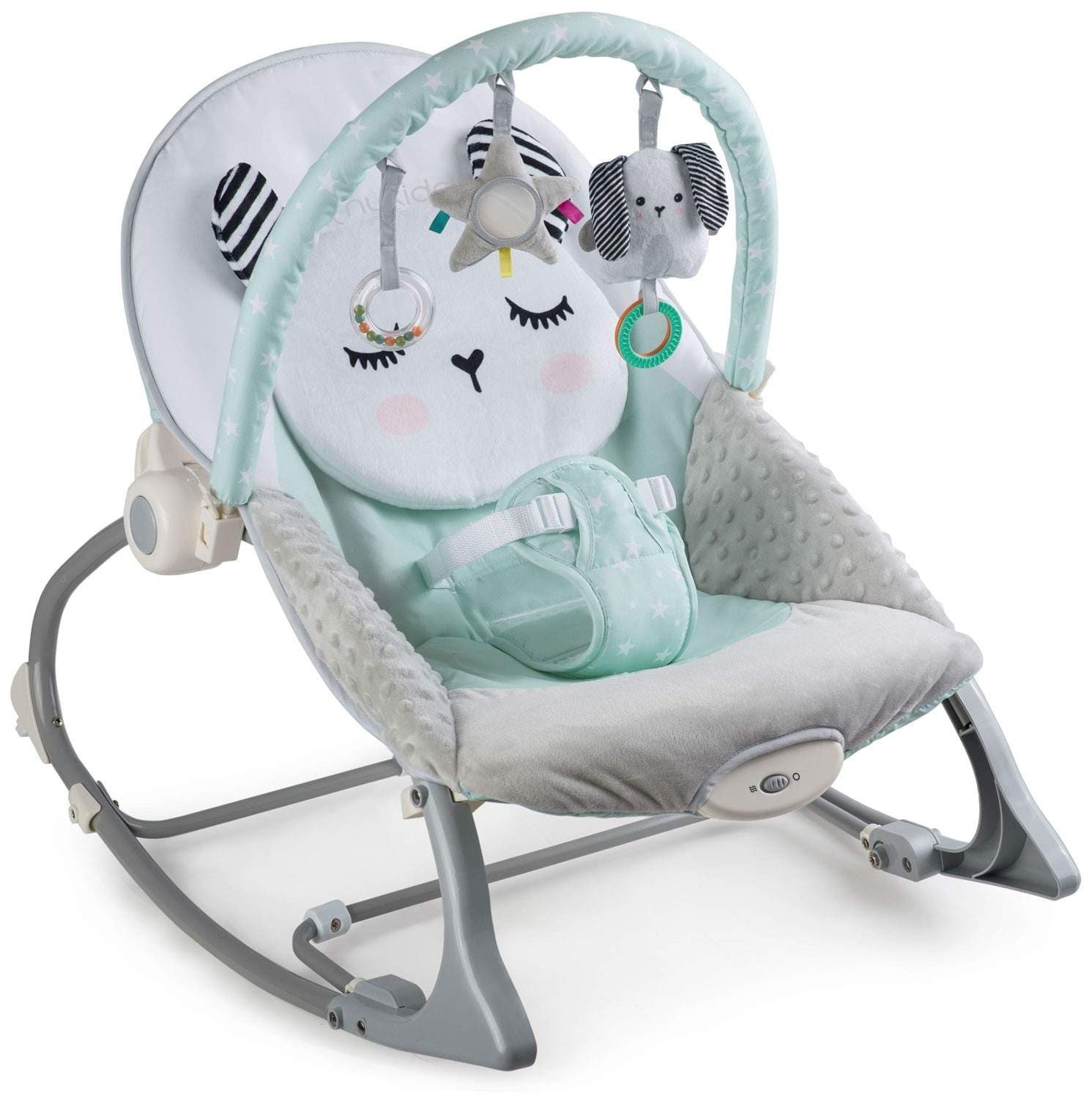 Babyvugge med vibration – Mintgrøn, multifunktionel komfort view 2