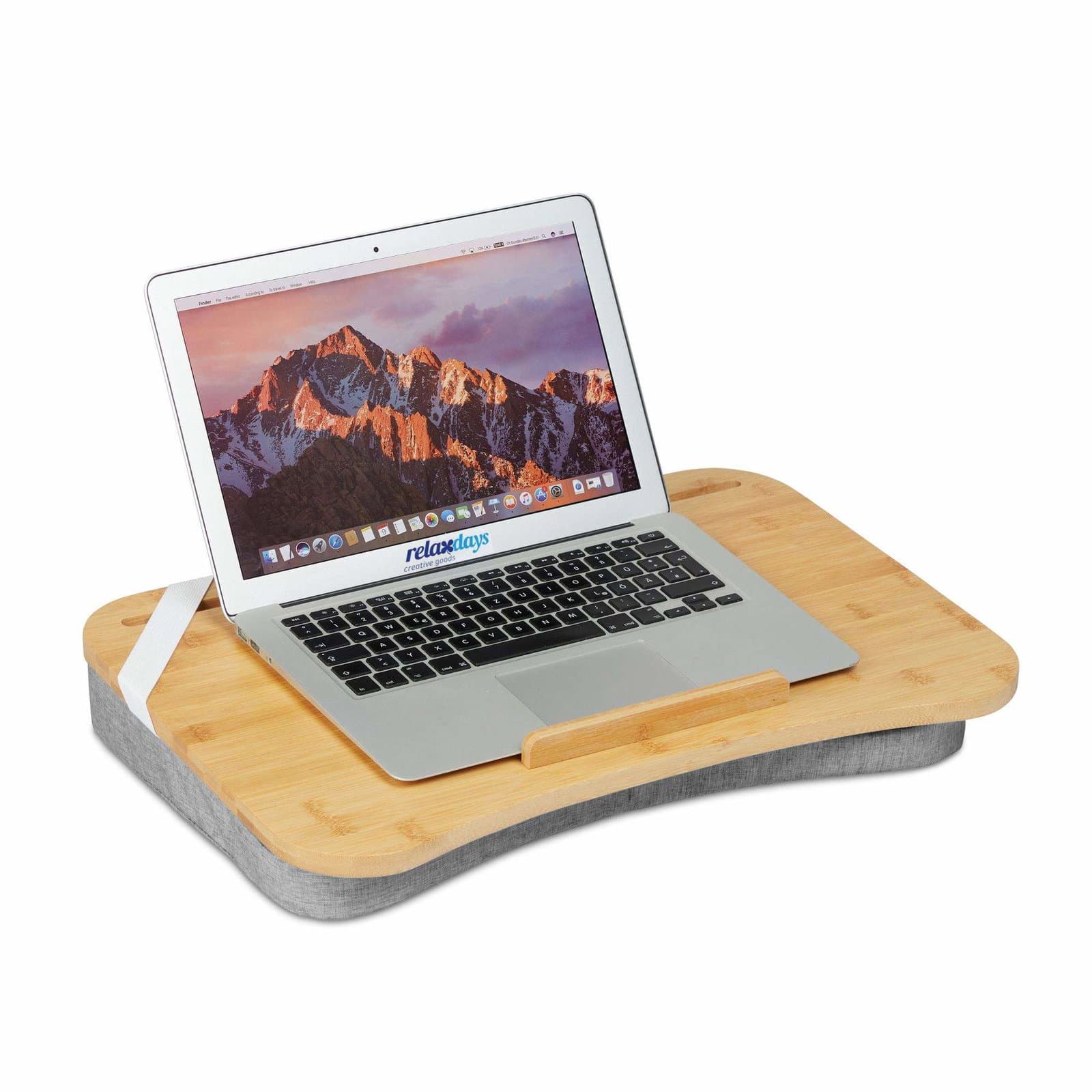 Grå Lapdesk med bambusbakke