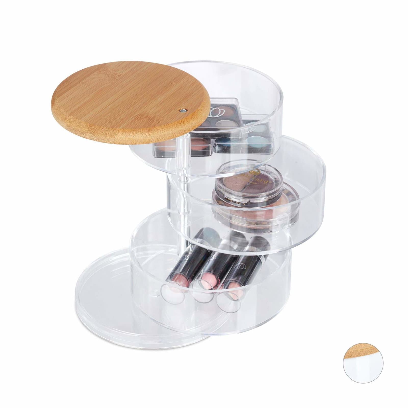 Makeup opbevaring med 3 rum