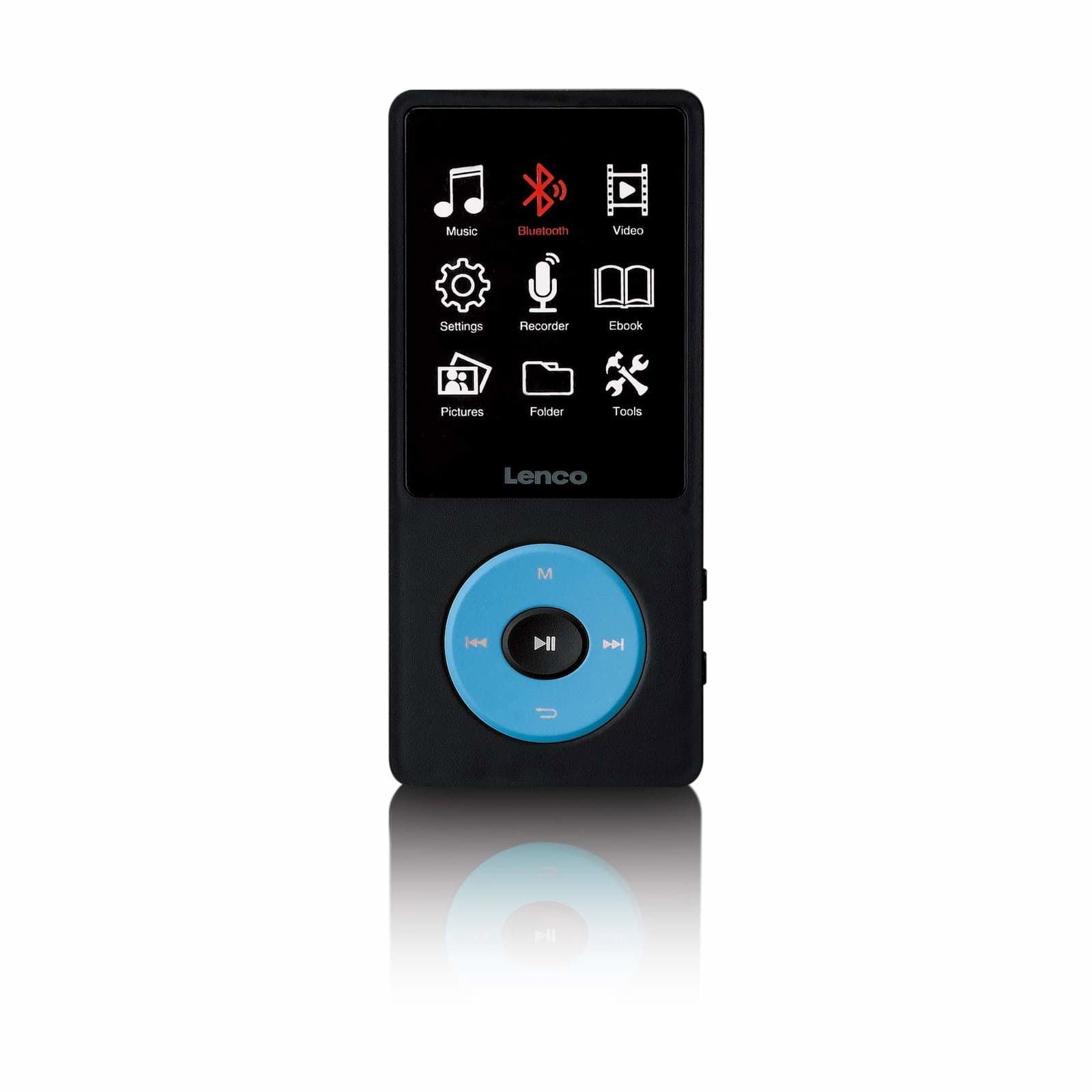 MP3/MP4-afspiller med Bluetooth, 8 GB hukommelse, blå