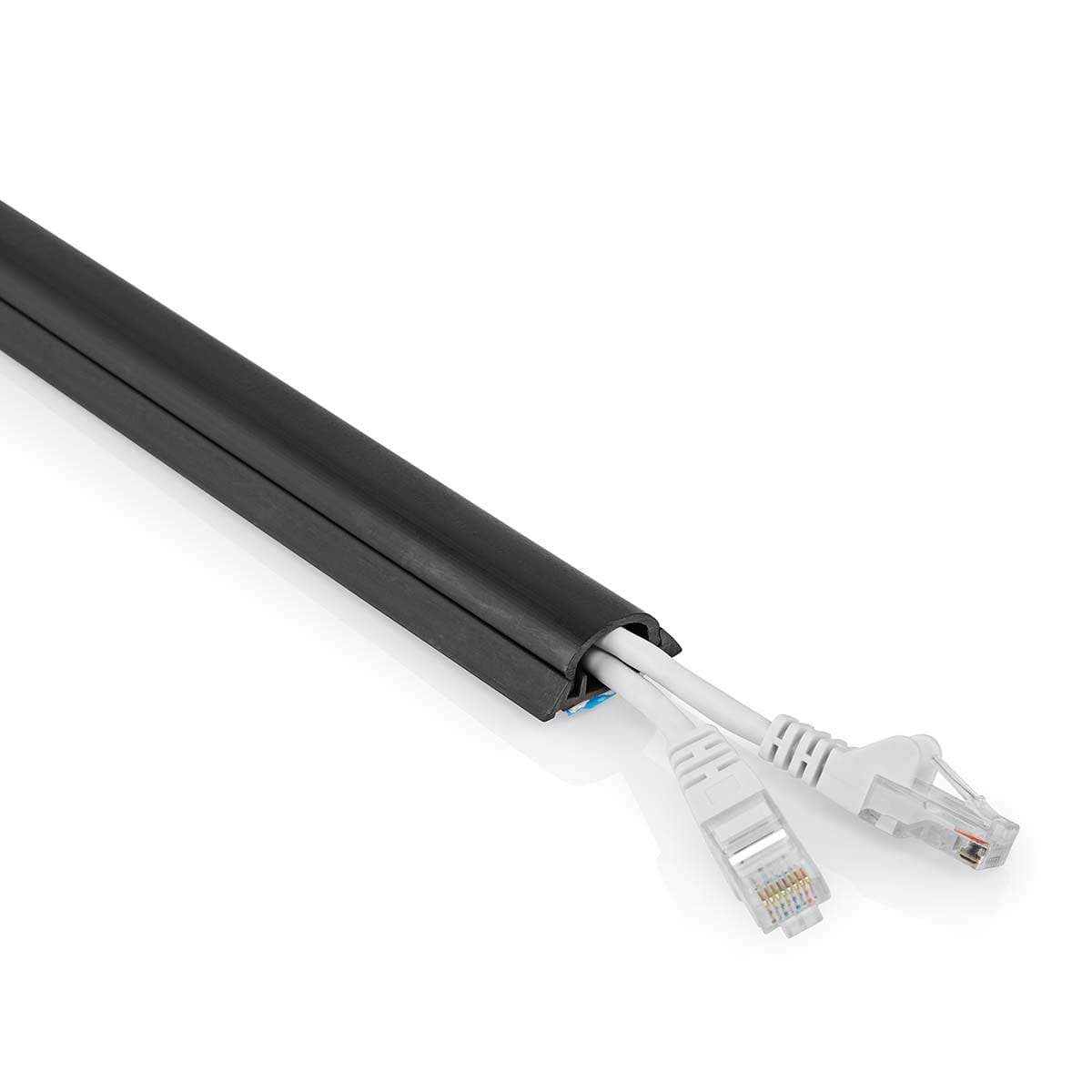 Kabelkanal, PVC, sort, passer til 12 mm kabler