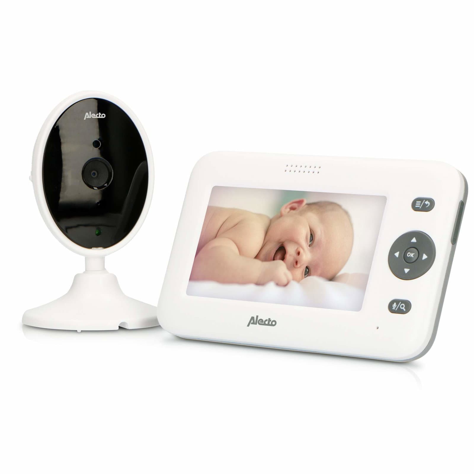 Videobabyalarm, 4,3" farveskærm, nattesyn