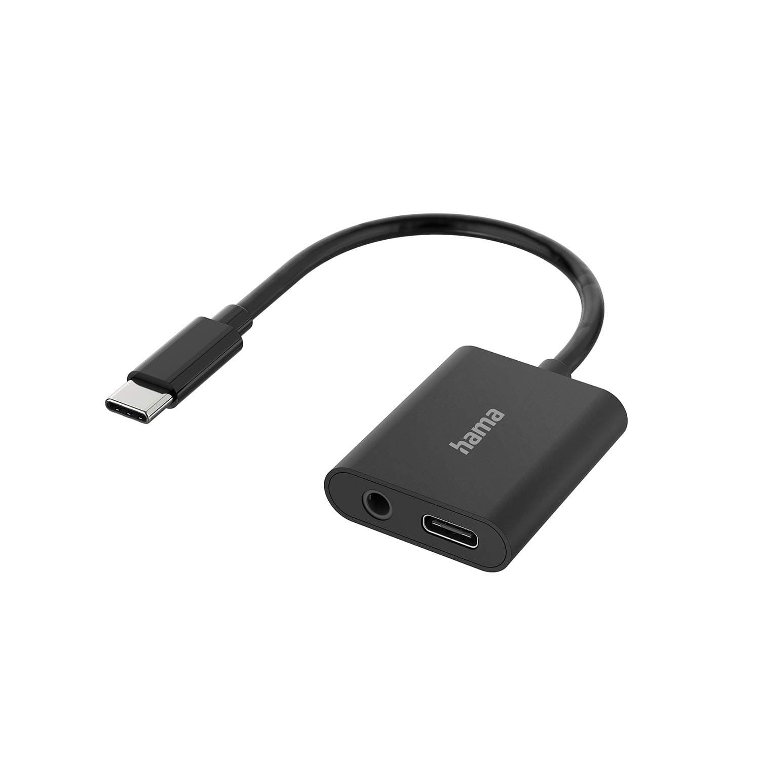 HAMA lydadapter 2-i-1 USB-C til 3,5 mm jack/USB-C-stik