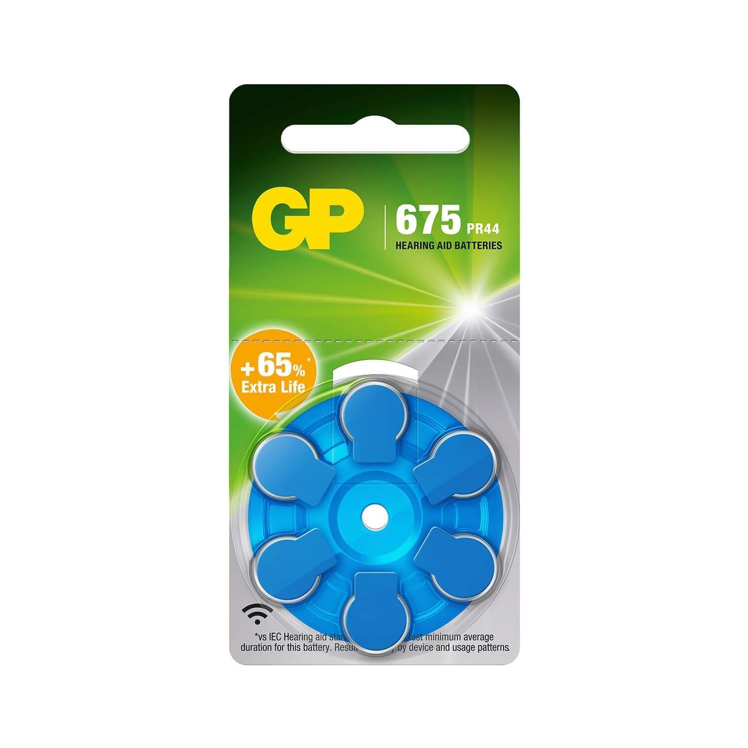 GP høreapparatbatteri ZA675/PR44 6-pak