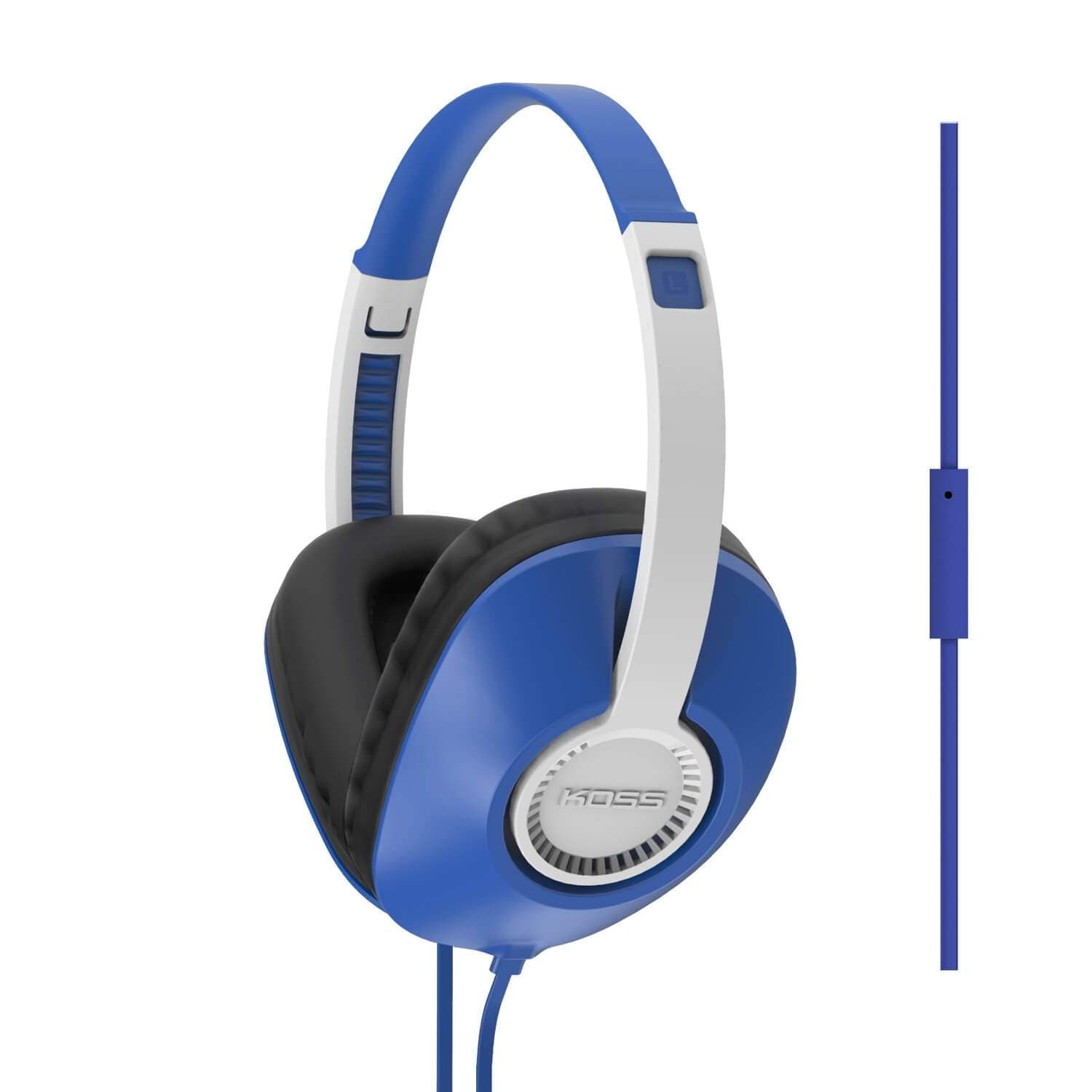 KOSS Hovedtelefon UR23i Over Ear One Touch Mic Blå