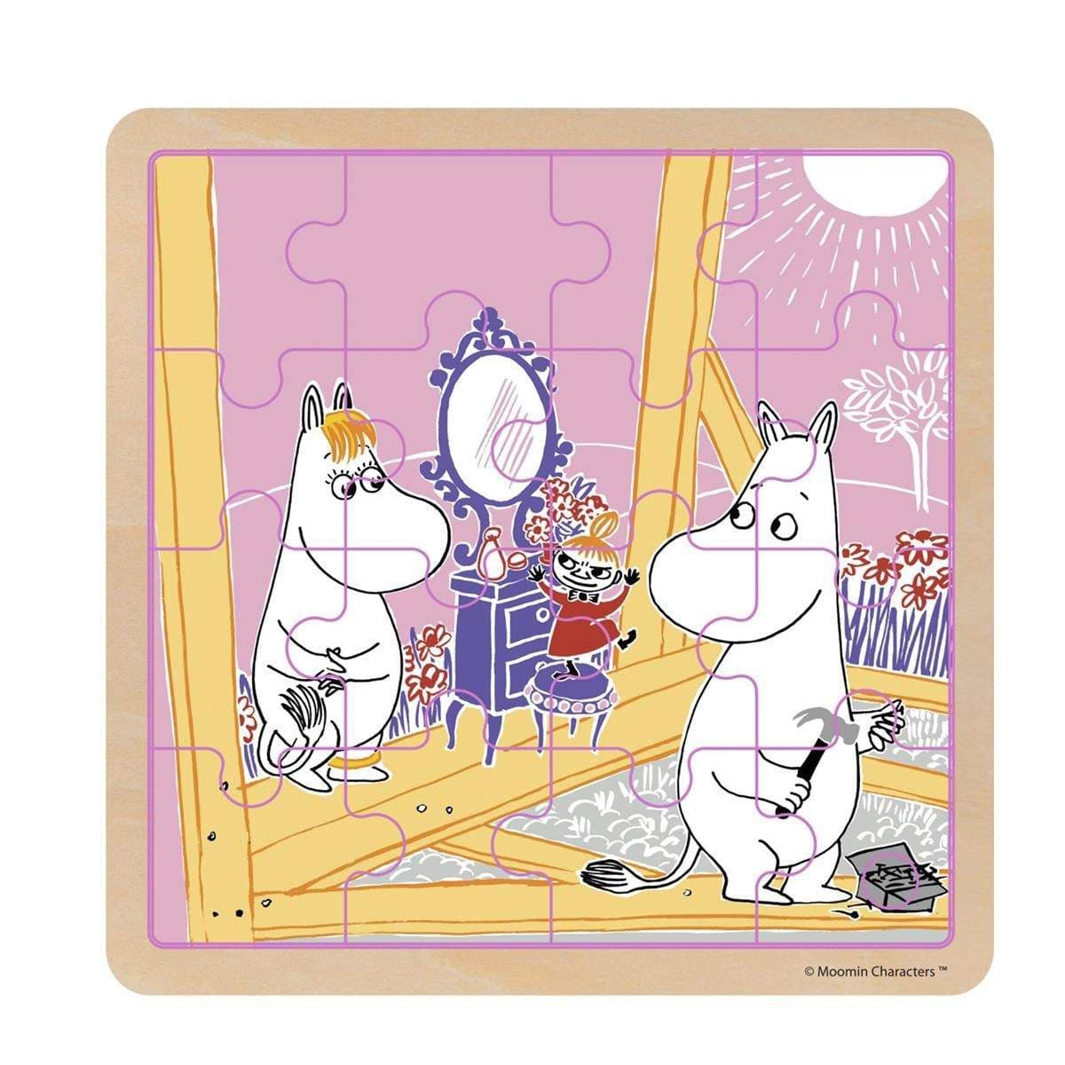 Mumin træpuslespil konstruktion sjov