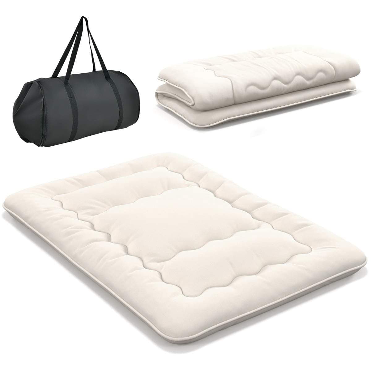 Japansk futonmadras – foldbar tatami, 140 x 200 cm